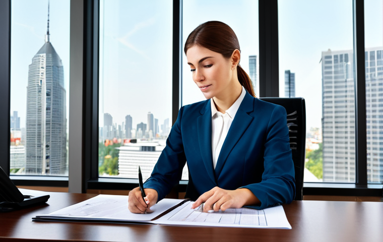 **

"A professional female CPA, fully clothed in a modest business suit, reviewing financial documents in a bright and modern office.  Background includes a cityscape view.  Professional lighting, sharp focus, perfect anatomy, correct proportions, natural pose, well-formed hands, proper finger count, appropriate attire, safe for work, appropriate content, professional, modest, family-friendly."

**