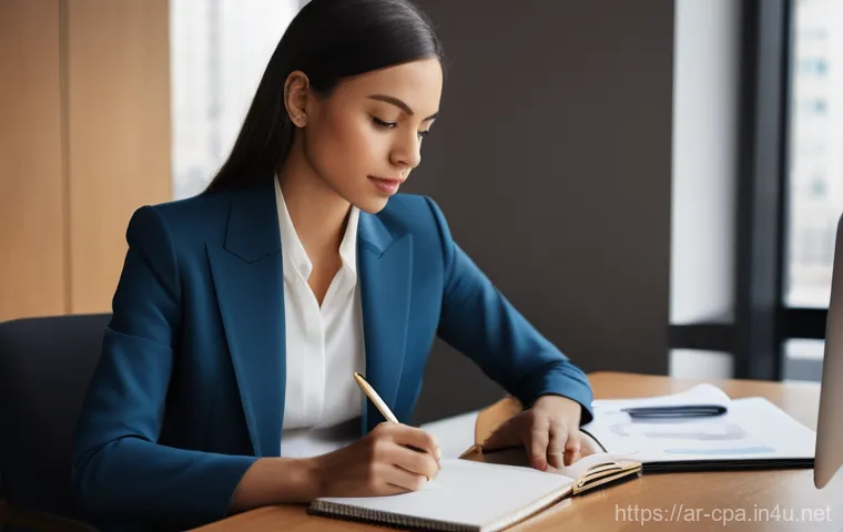 CPA 빅4 면접 질문 대비법 - **Prompt:** A diverse, well-dressed professional (e.g., a woman in a tailored blazer or a man in a s...