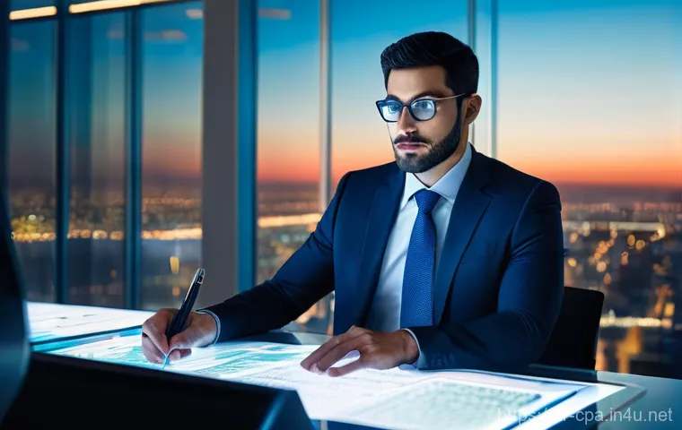 CPA와 다국적 기업 감사 - **Prompt 1: The Visionary CPA - From Auditor to Strategic Leader**
    "A highly professional and in...