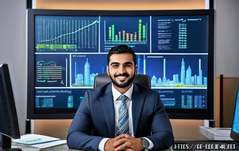 CPA 자격증으로 창업하기 - A professional Arab male CPA consultant in a modern office setting, wearing smart business attire wi...